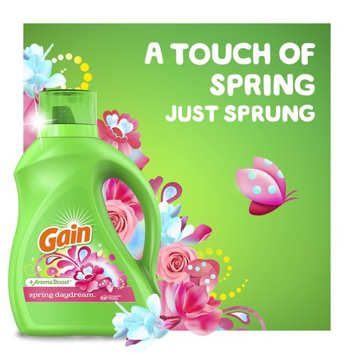 Gain Spring Daydream Liquid Laundry Detergent 154 Fl Oz Long Lasting Freshness - Picture 2 of 7