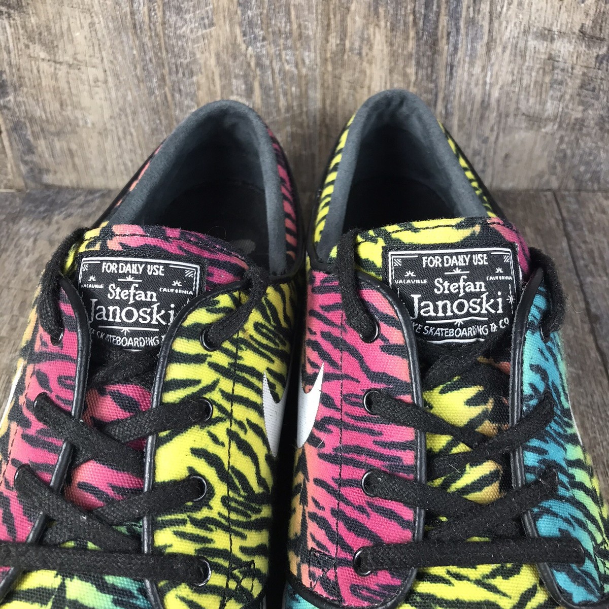Nike Zoom Stefan Janoski SB Canvas Mens Size 10.5 Sneakers Shoes Tiger Pack Volt Nike SB Stefan Janoski Zoom Tiger Pack Men main image 4