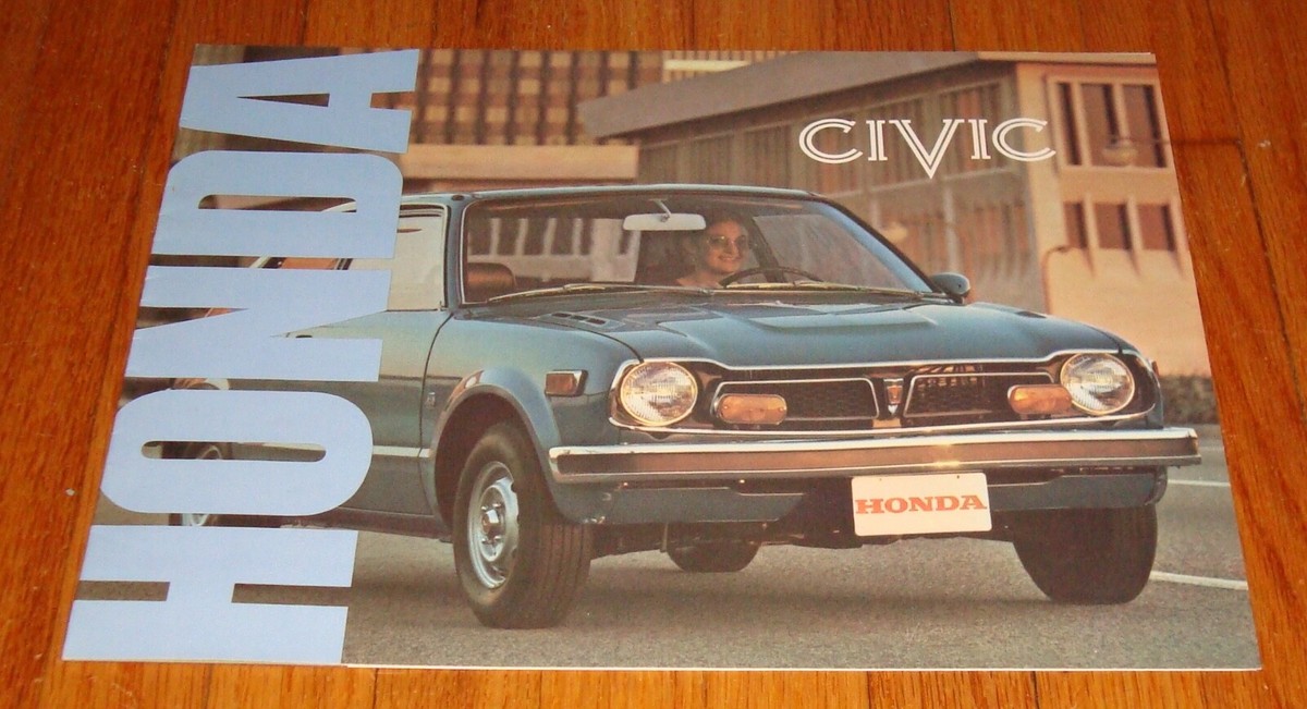 Original 1973 Honda Civic Sales Brochure Sedan Hatchback | eBay
