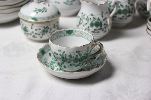 Meissen Kaffee und Ess Service Dekor Indisch grün einzeln verkaufen 1. Wahl TOP - Bild 38 von 91