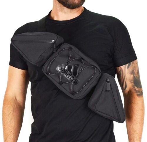 Adidas x-Crossbody 2,5L Belt Bag Shoulder Bag Backpack Chest Pocket Black - Picture 1 of 9