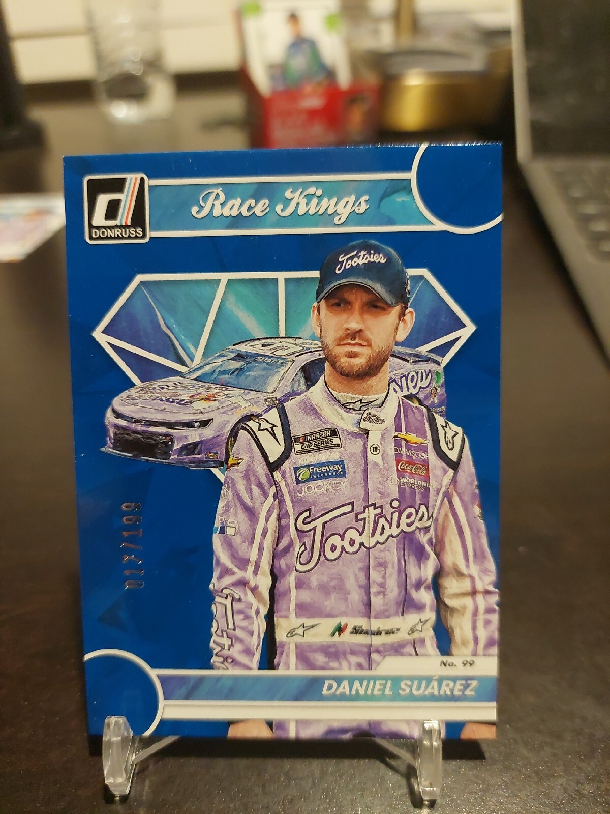 2023 Donruss Racing Race Kings Daniel Suarez Blue Parallel/199