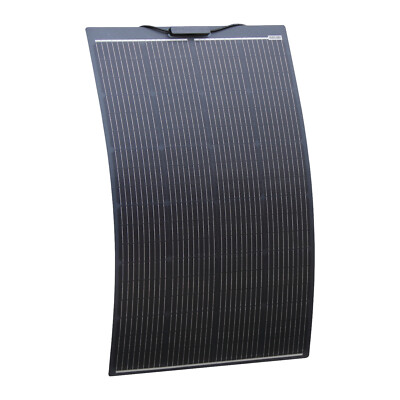 150W schwarzes semi-flexibles Fiberglas Solarpanel mit langlebiger ETFE-Beschichtung