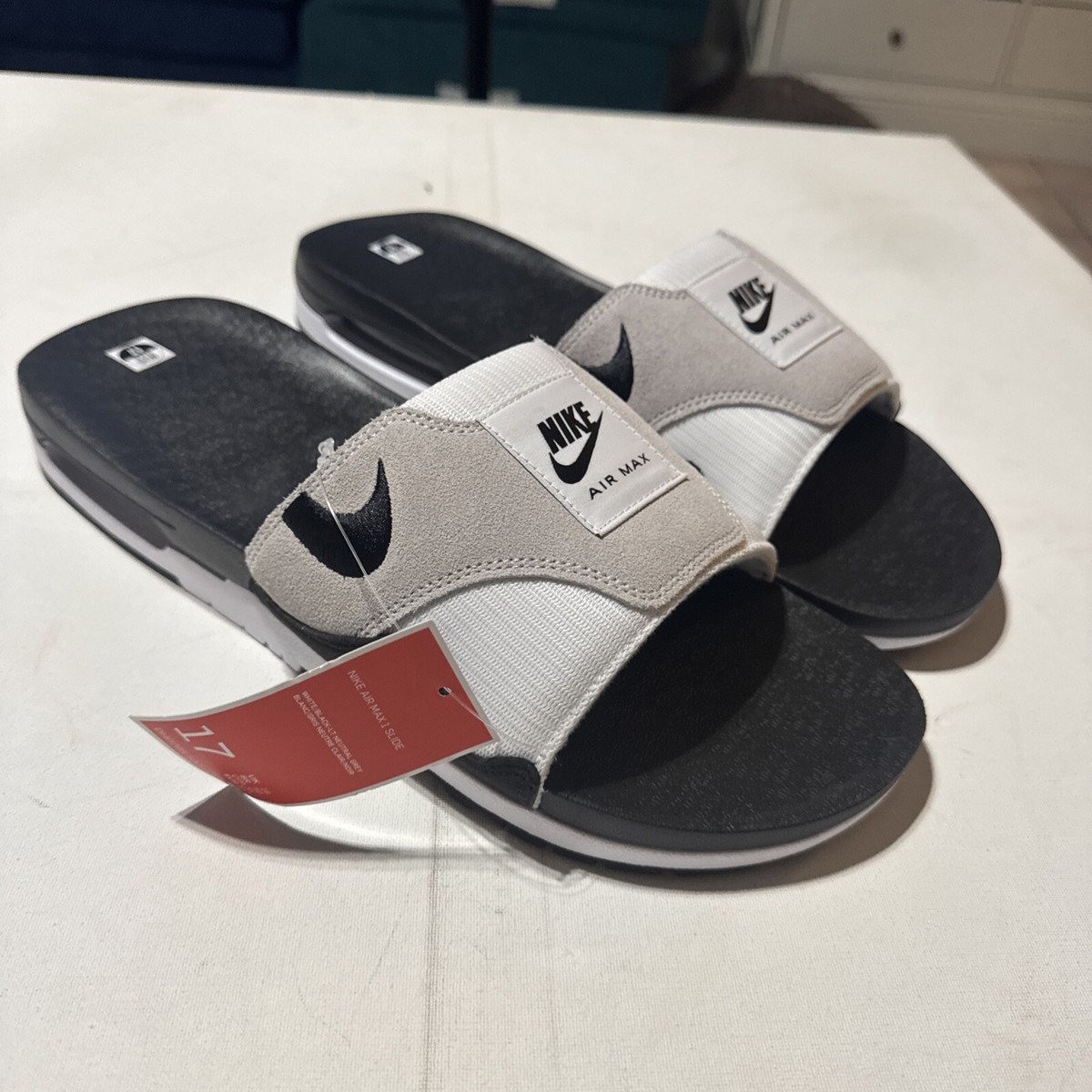 Nike Air Max 1 Slide Men's Size 17 Slippers Sandals Black Gray