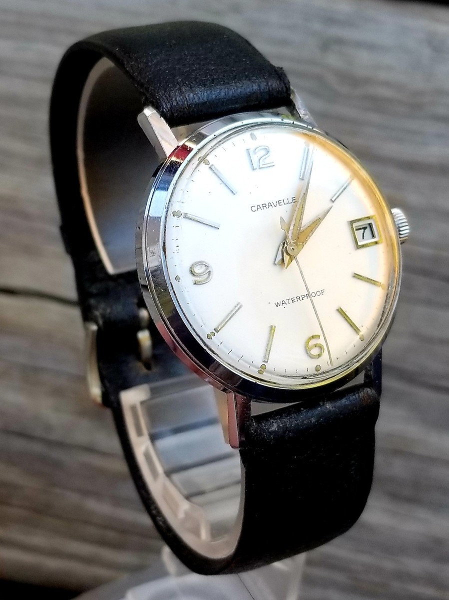 RARE,UNIQUE Men's 1965 Watch CARAVELLE by Bulova M5. Manual Wind