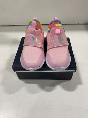 Nautica toddler girls size ALOIS RAINBOW PINK ATHLETIC SHOE