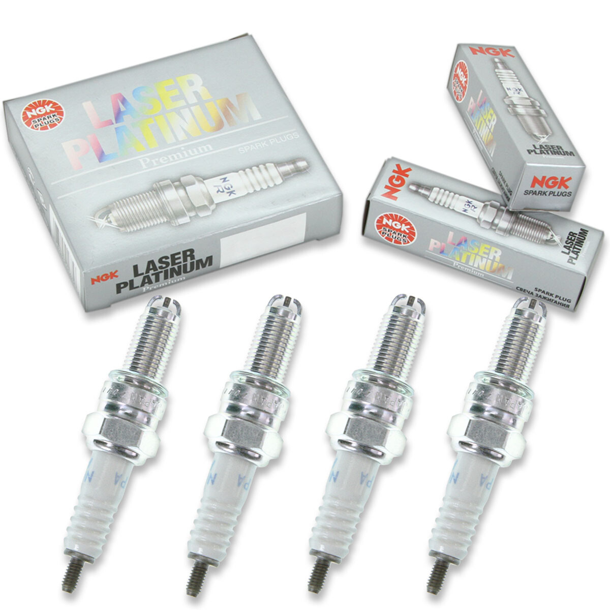 4pcs 00-05 Kawasaki ZX12R NGK Laser Platinum Spark Plugs 1200 NINJA Kit Set re