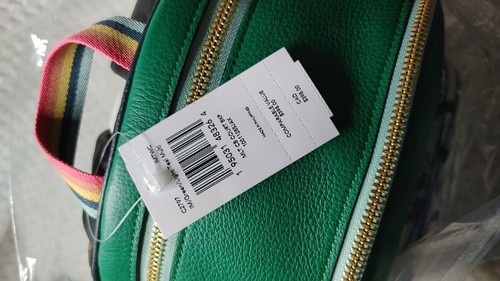 Coach C2797 Court Rucksack hellblaugrün Farbblock mittel Kieselleder Neu mit Etikett - Bild 6 von 9