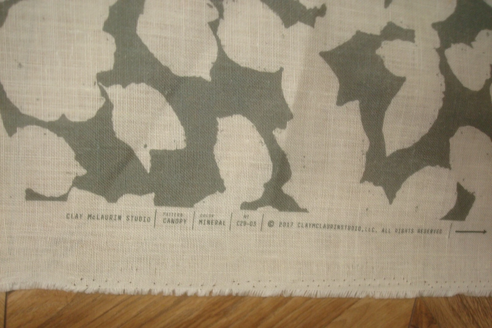 1.75 Yds Clay McLaurin Fabric 100% Linen Canopy Mineral for Pillows 55" x 63" - product detail image 3
