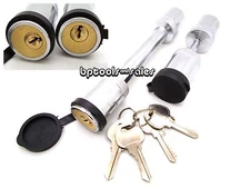 New Keyed Alike 5/8" Hitch Pin & 1/4" Trailer Coupler Lock Set Same Key Locking 