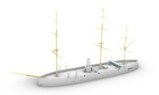 1 /700  HDMS Danmark Unpainted /waterline