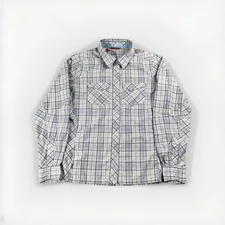 Simms Women’s Fishing Shirt Small Purple Roll-Up Sleeves Pearl Snap Vented