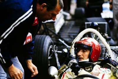 Jo Siffert talks with Rob Walker Monaco GP at Monte Carlo May 18 - Old Photo 2