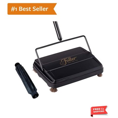 Electrostatic Carpet & Floor Sweeper with Additional Rubber Rotor - 9'' Cleani...