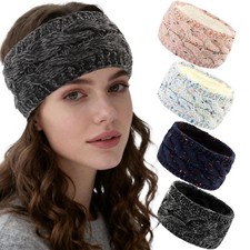 Winter Headbands for Women 4 Pack, Ear Warmer Headband Thick Headbands for Wo...