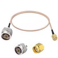 N Type Male to SMA Male Coaxial Adapter Cable Coax Antenna Extender Wi-Fi Connec