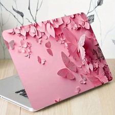 2-Piece Butterfly Laptop Art Decal Case Laptop Skin Waterproof Scratch Resistant