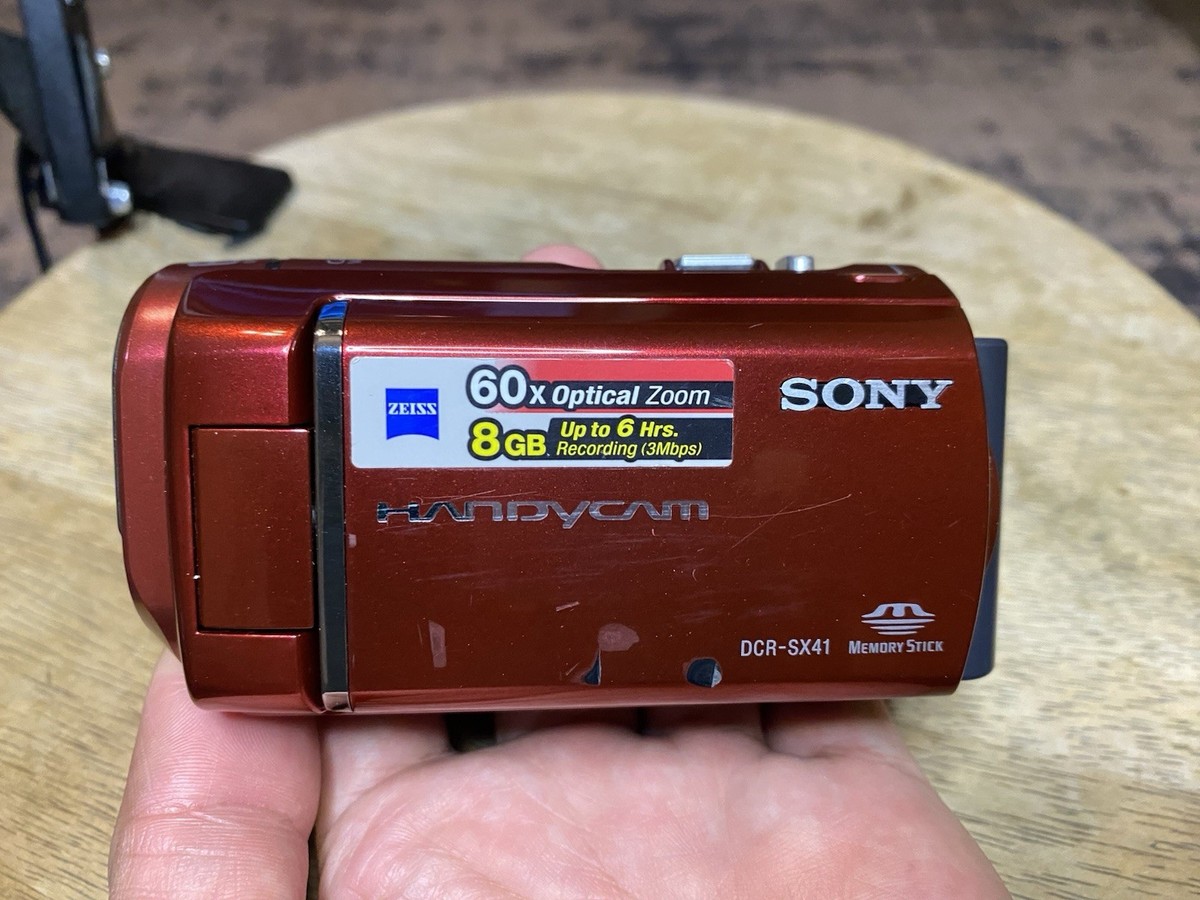 Sony Handycam DCR-SX41 8GB Red 60x Optical Zoom Digital Camcorder