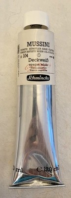 Schminke Mussini Artist Resin Oil Paint Vintage Opaque White #104 120ml Box New