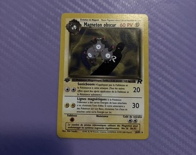 Pokémon Magneton obscur Rare 60PV 28/82 Team Rocket Français édition 1