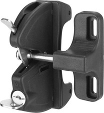 Key Lockable Double Sided Gate Latch, Fence Gate Locks for Outdoor Gates Black
