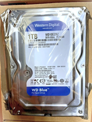 WD Blue 1TB HDD Internal Hard Drive 3.5'' SATA 6 Gb/s 5400RPM 150MB/s PC WD10EZRZ
