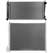 Radiator + AC Condenser Cooling For 2003 Ford F-250 F-350 Super Duty