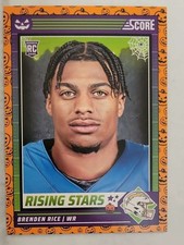 2024 Score-A-Treat Rising Stars Orange Pumpkin #6 Brenden Rice Chargers