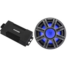 Kicker 48PXA6001 Weatherproof Powersport Mono Amp  10" 4 Ohm Premium Marine ...