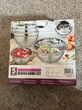 5 Piece Stainless Steel Mixing Bowl Set Brand New