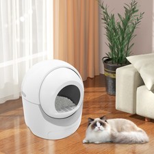 White Smart Cat Litter Box APP Automatic Self-Cleaning Litter BOX Snap-on Filter