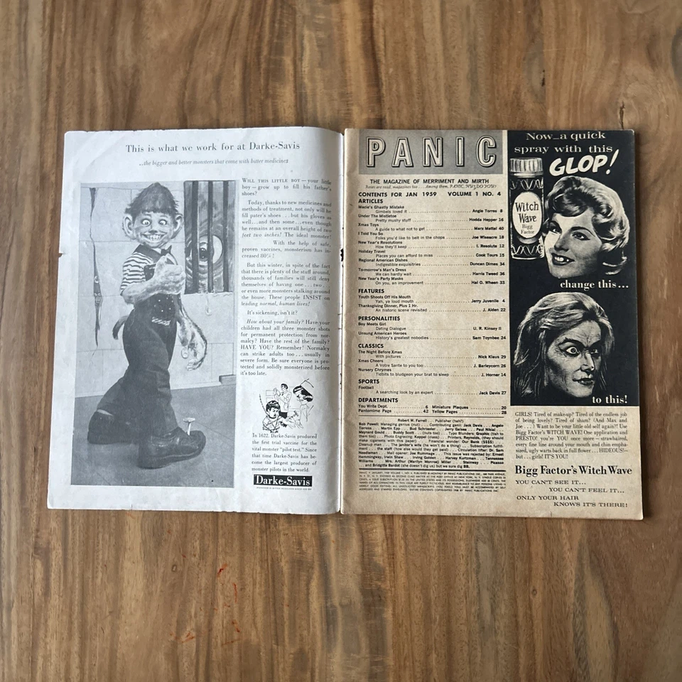 Panic Magazine Jan 1959 Holiday Issue EC Mad-Style Humor Satire Vintage VG - Image 2 of 4