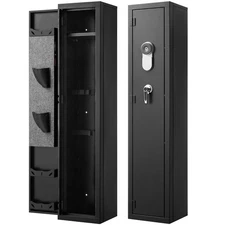 Uimoso Secure Gun Storage with Biometric Lock, Digital Keypad, Adjustable Racks