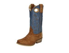 Smoky Mountain Western Boots Boys Witchita Leather Brown Blue 3503C