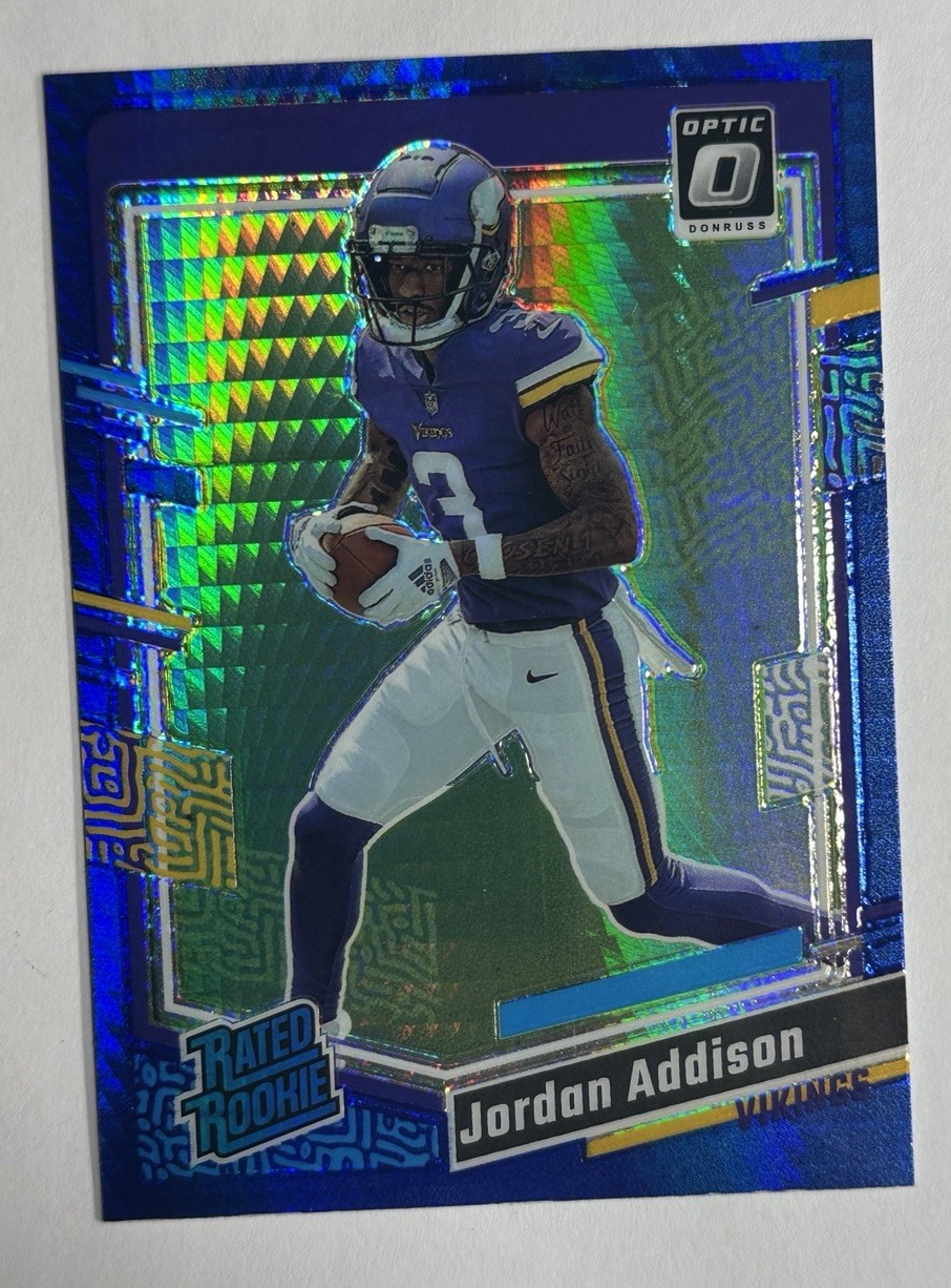 2023 Donruss Optic Rated Rookie Blue Hyper Jordan Addison #271
