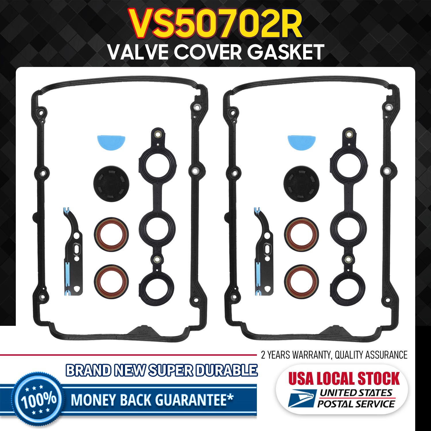 OEM Quality Engine Valve Cover Gasket Set Replacement for Fel-Pro VS 50702 R