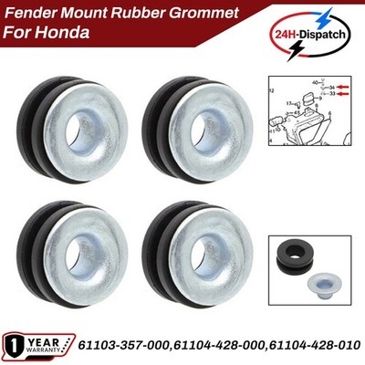 4X Fender Mount Rubber Grommets For Honda CR250M XL250 CR125 MT250 61103-357-000