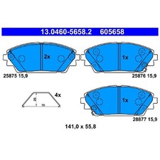 Satz Bremsbeläge Bremsklötze vorne für Mazda 3 BM CX-3 DK CX-30 DM | 24524895