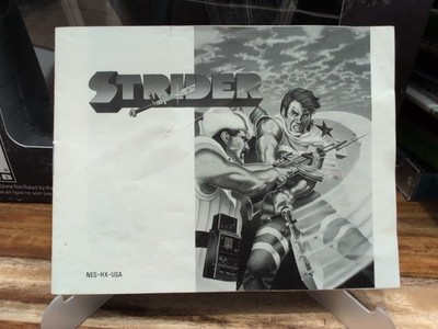 Nintendo Entertainment System Manual ONLY NES Strider Capcom instruction booklet