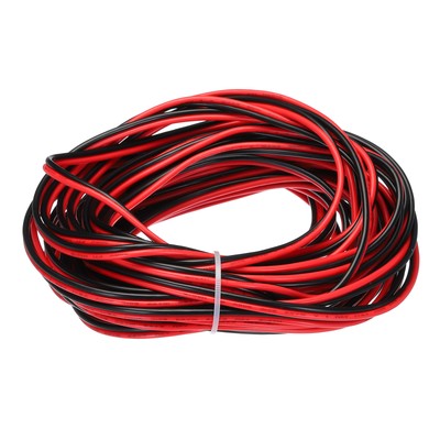 16 Gauge 2 Conductor Parallel PVC Wire, 32.8 Ft Long 0.12'' Dia for LED RGB Cable