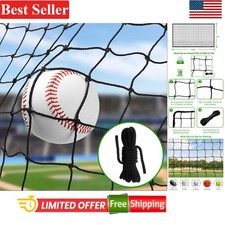 Baseball Softball Backstop Nets 10x20ft Nylon Heavy Duty Barrier Netting