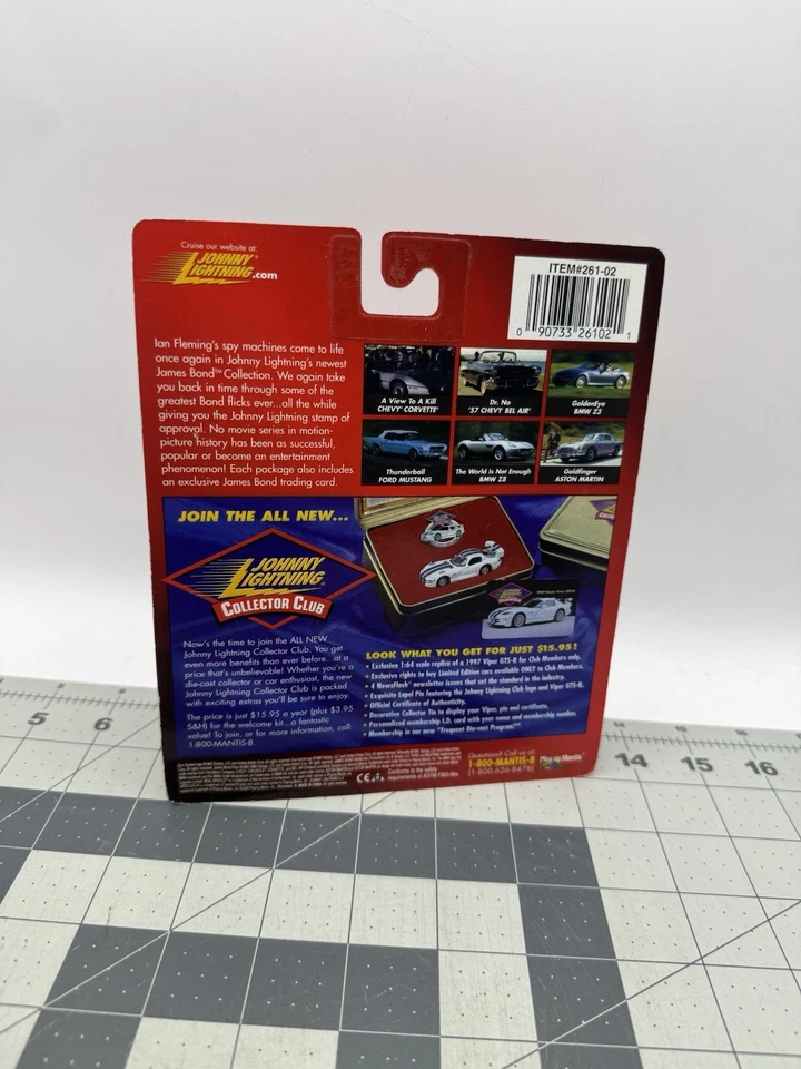 1999 Johnny Lightning Джеймс Бонд 007 Ford Mustang белый молнии погони синий - Изображение 3 из 4