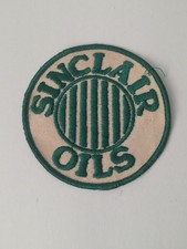 Vintage Sinclair Oils Patch ~ 1950s Green White Round 4" ~ HTF Rare