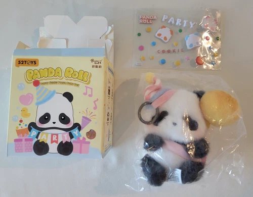 Authentic 52TOYS - Panda Roll Party Plush Pendant -Creamy Balloon Pop-
