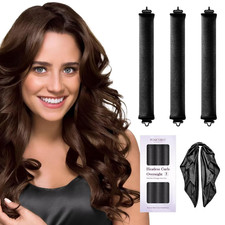 Heatless Hair Curler Overnight Curls-3 Pcs No Heat Curling Blowout Rod to Sleep