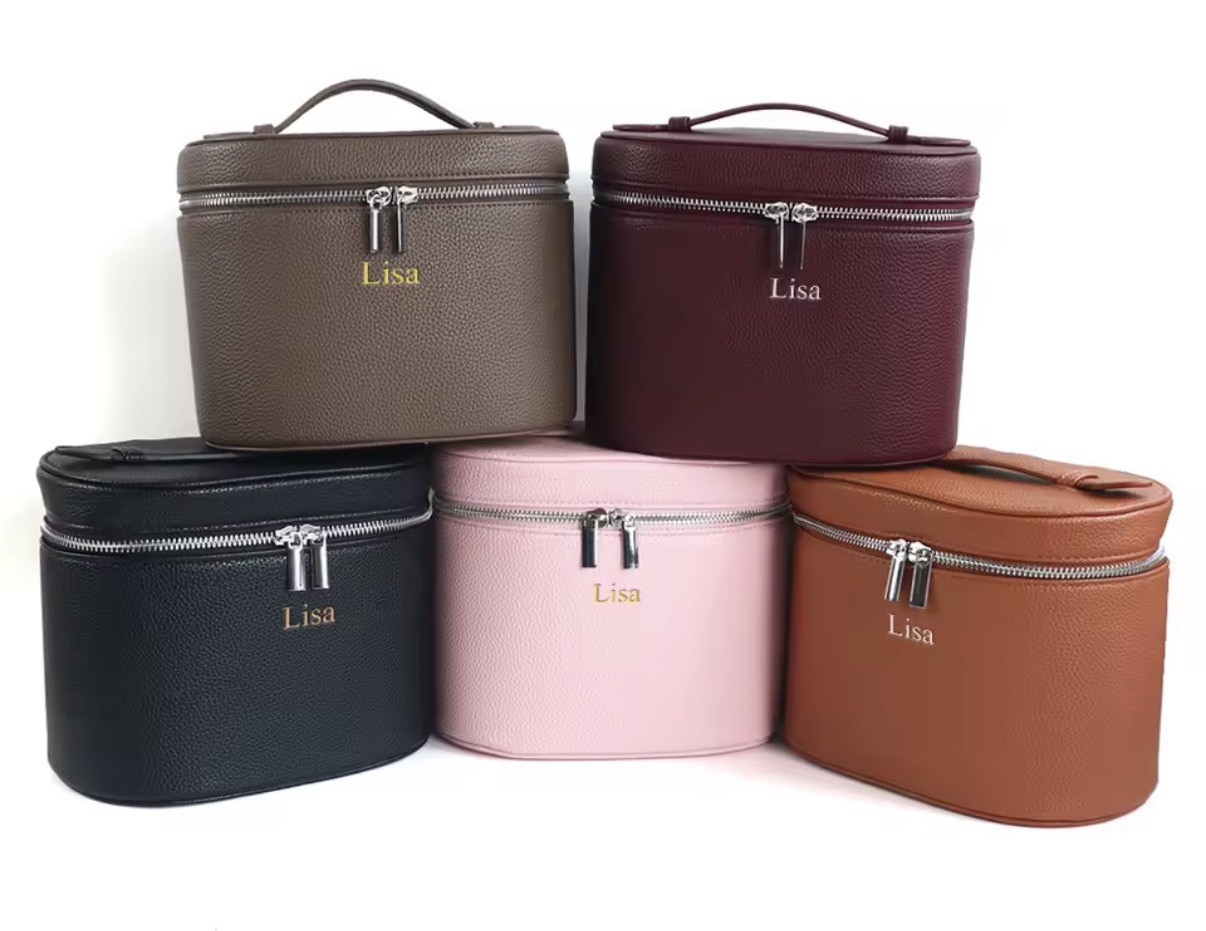 Vanity case cuir PU imperméable pour protéger vos cosmétiques avec élégance