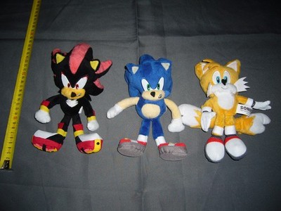 3 Plüschtiere Sonic Tail Shadow Jazwares 20th Anniversary Sega Personna Videospiele