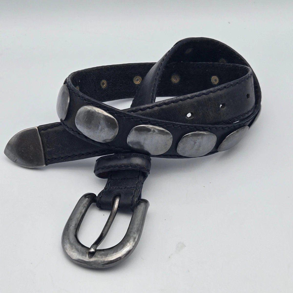 NWOT Sand Castle Studded Silver Belt CCS Pyramid Studded Belt - 3 Row - Black – Daddies Board Shop main image 2