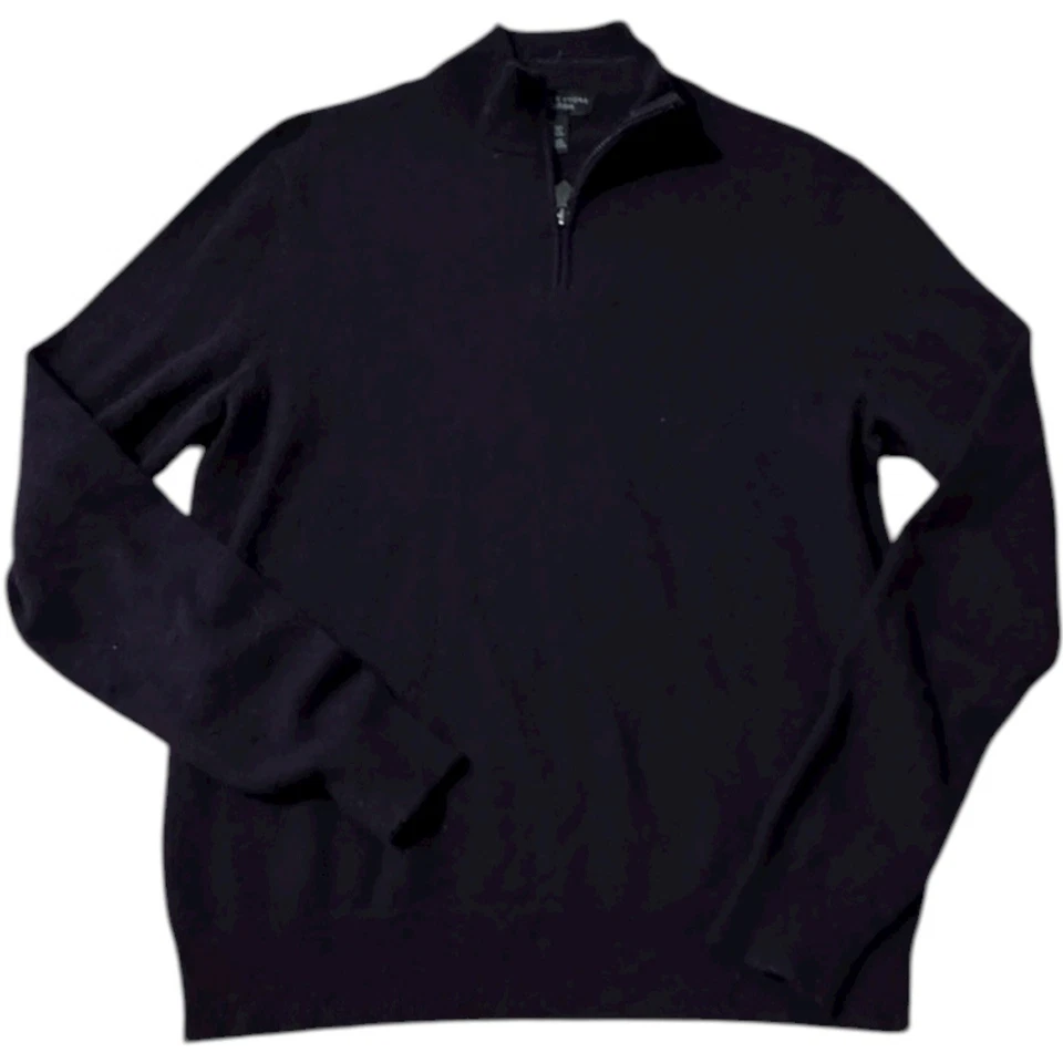 Suéter Pullover Para Hombres The Men's Store Bloomingdales Cachemir 1/4 Cremallera Foto 2 de 4