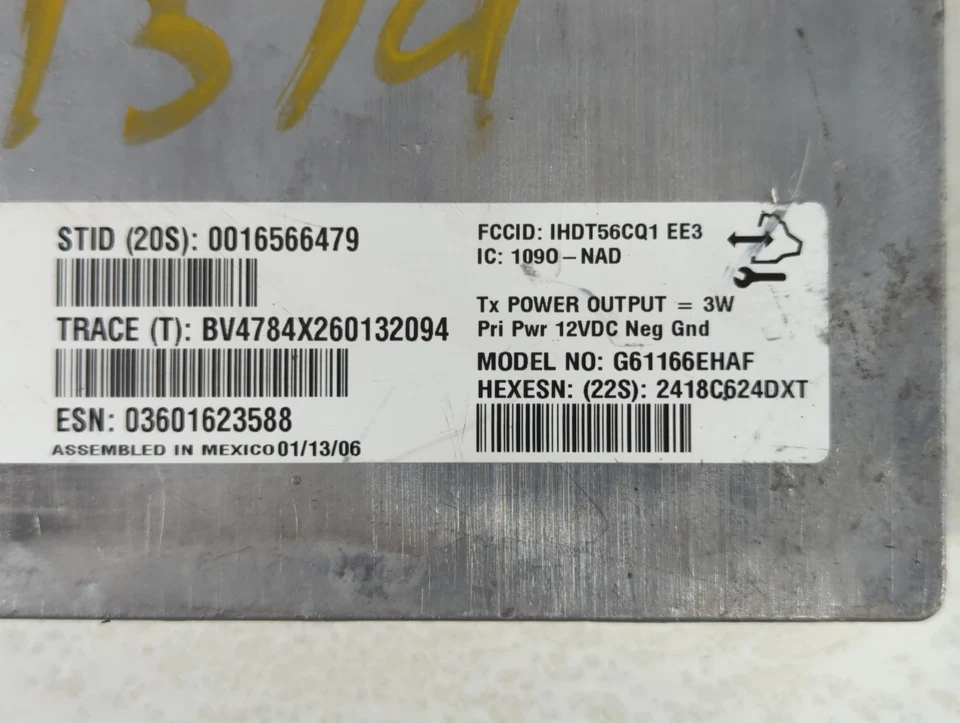 Cadillac Srx 2005 módulo de control de comunicación de teléfono Bluetooth CCM OEM RE6JB Foto 3 de 4